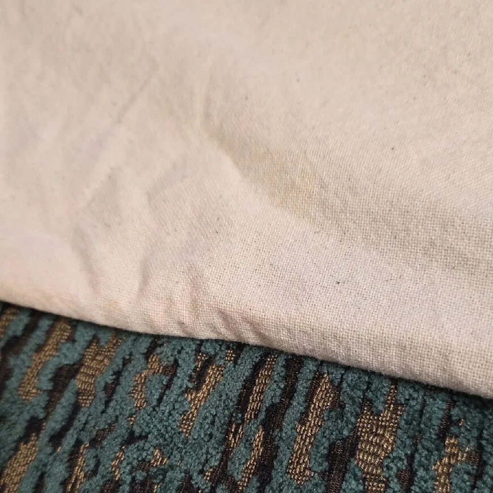 West Elm Jasper Green Beige Textured Chenille Pillow Cover 16x16 Bundle Of2